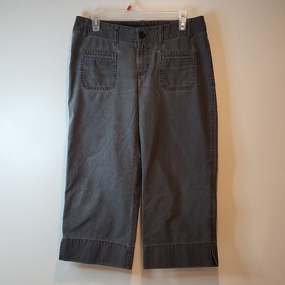 The North Face Capri Pants 100% Cotton Women's Sz 8 Regular Gray NICE! - Picture 5 of 13